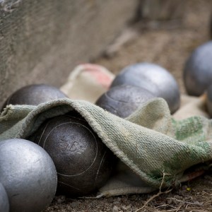 The 'boules' of 'jeu de boules' - Saint-Auvent, France - photo Erik Meylemans