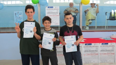 i tre studenti vincitori