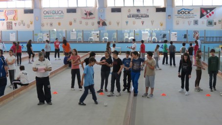 il bocciodromo con gli studenti
