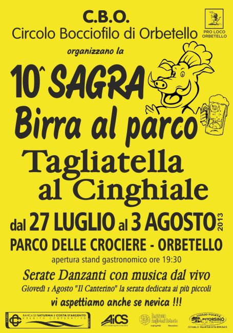 Orbetello manifesto sagra 2013