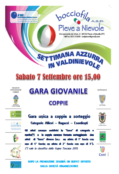 gara giovanile pieve a nievole 2013