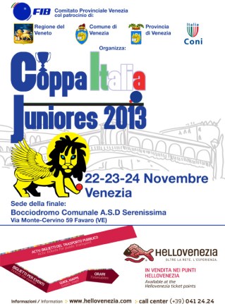 locandina Coppa Italia juniores di bocce 2013