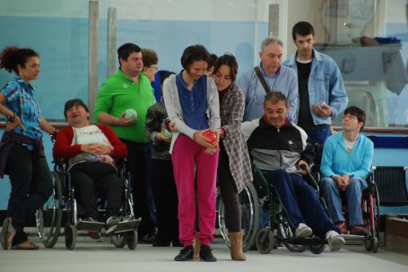 Un momento di gioco sulla corsia della Migliarina