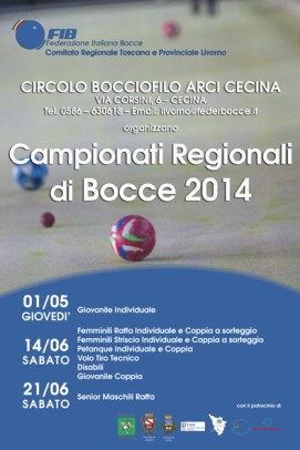 Campionati regionali 2014 Manifesto