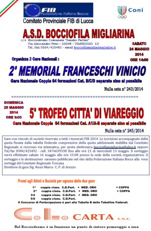 Migliarina Memorial Franceschi e Trofeo Viareggio
