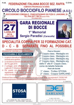 Bocce Manifesto Gara Regionale 2014. (2)