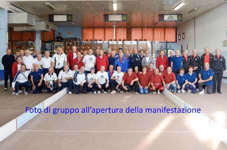 Foto di gruppo con scritta