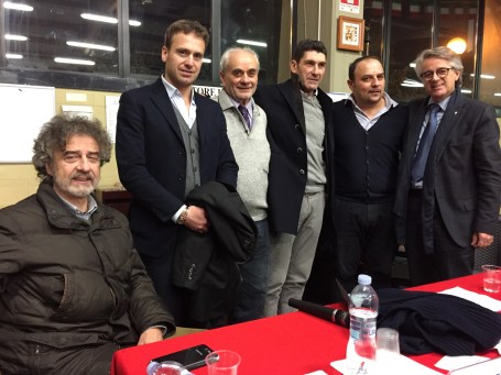 Porciani, Sanzo, GOsti, De Sanctis, Cellerini e Rosati alla Bocciofia Sestese