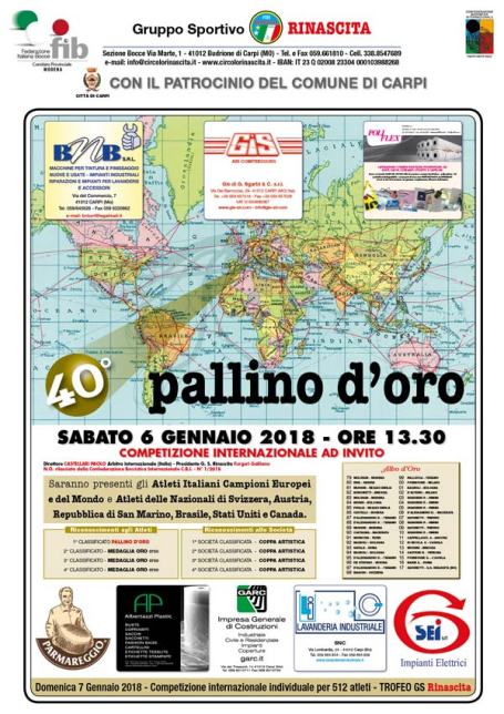 Pallino doro 2018
