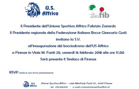 Invito Inaugurazione Affrico 16 novembre