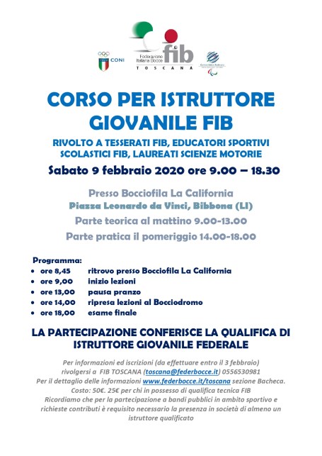 09 02 2020 - Locandina Corso Istruttore Giovanile FIB Tosc_page-0001